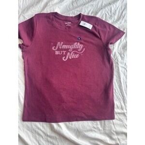 Hollister Womens Burgundy Naughty But Nice Graphic babydoll T Shirt XL
